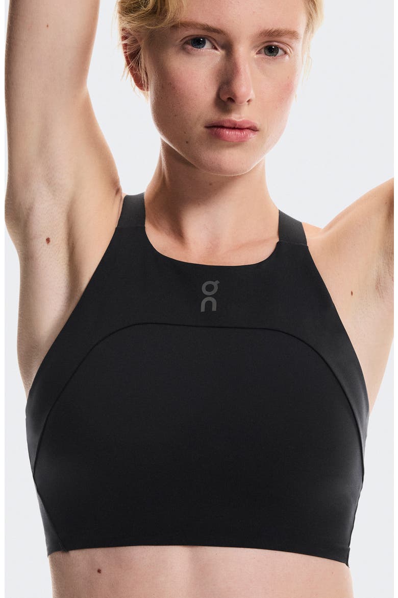 Performance Crop Sports Bra, Alternate, color, BLACK