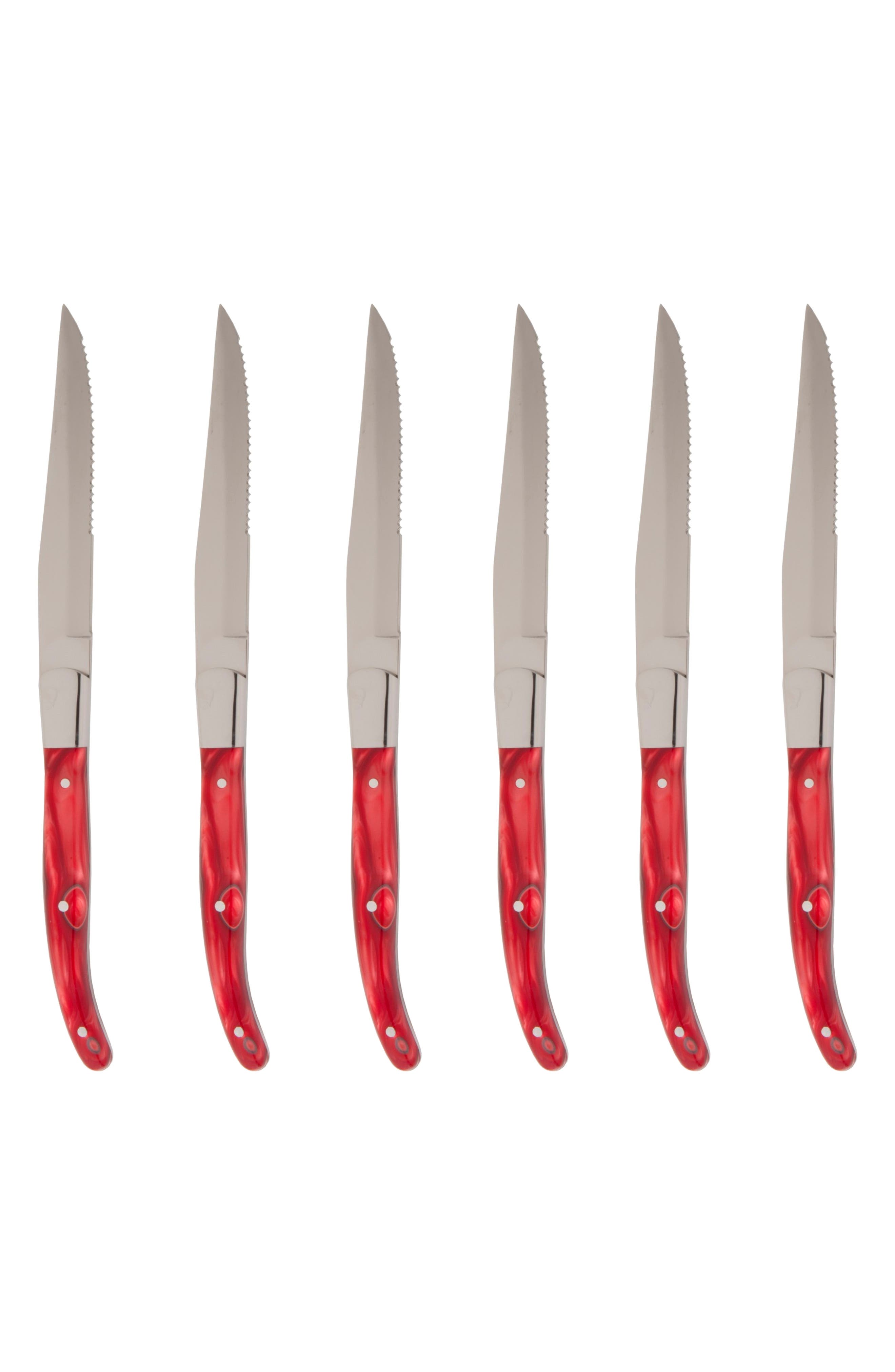 Fortessa Provencal 6-Piece Serrated Steak Knife Set