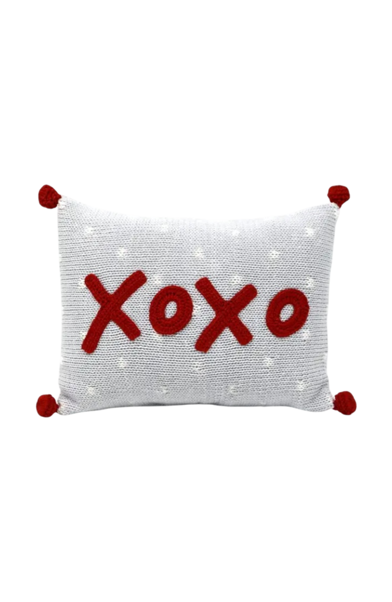 Melange Collection Valentine Mini Pillow, Main, color, Grey