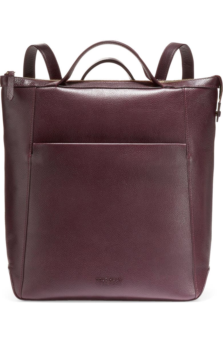 Cole Haan Grand Ambition Leather Convertible Backpack, Main, color,