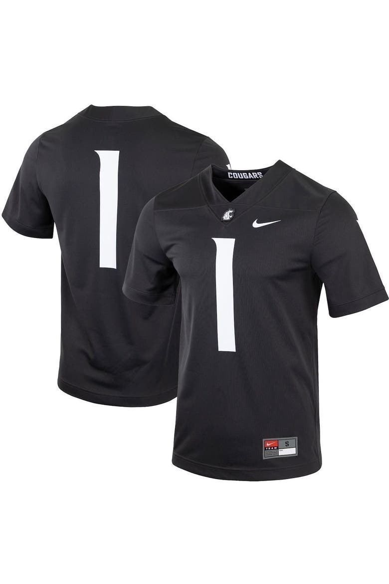 Men's Nike #1 Charcoal Washington State Cougars Untouchable Football Jersey, Main, color, CHARCOAL