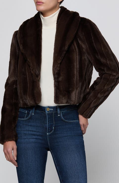 Davy Crop Faux Fur Jacket