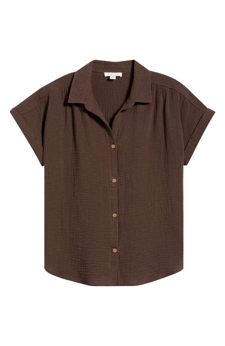 beachlunchlounge Devin Gauze Shirt, Alternate, color, Java