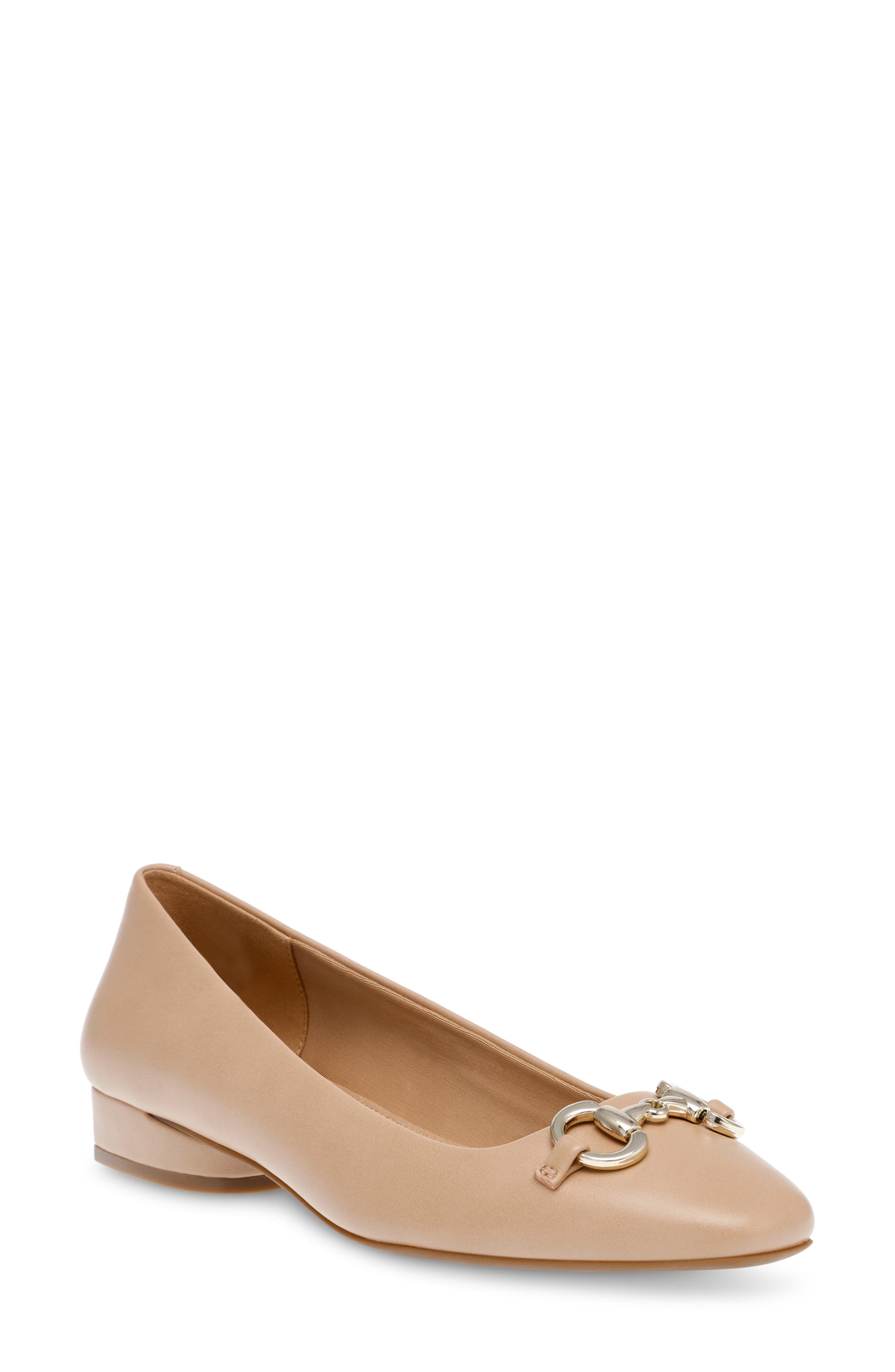Cora Bit Flat, Main, color, BEIGE SMOOTH
