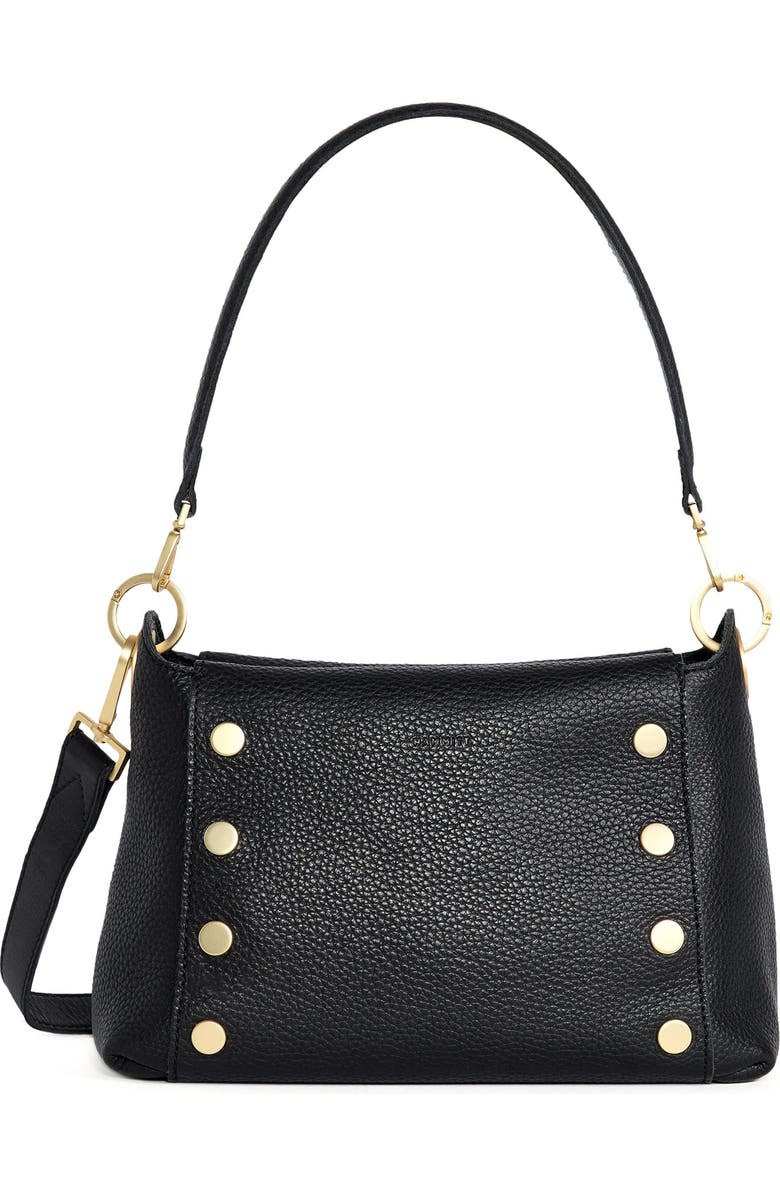 HAMMITT Bryant Medium Shoulder Bag, Main, color, Black/ Brushed Gold Red Zip