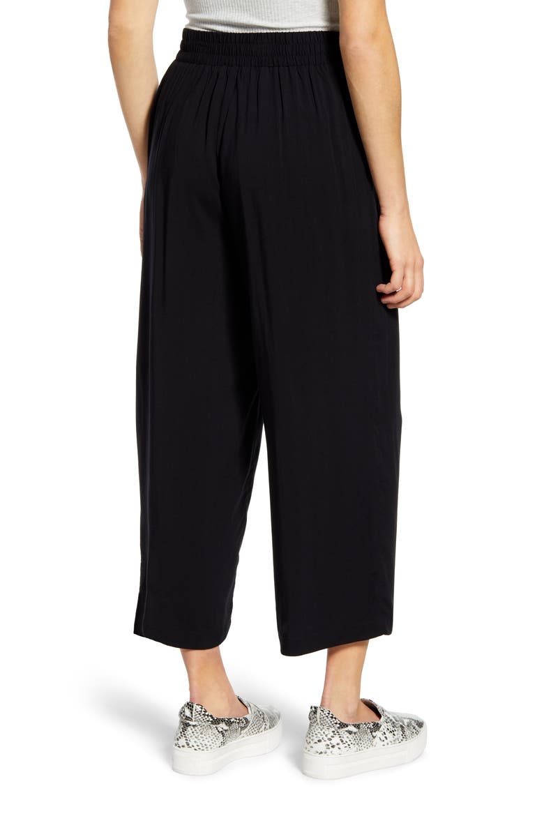 Gibson x International Women's Day The Mom In Style Wide Leg Crop Pants, Alternate, color, BLACK