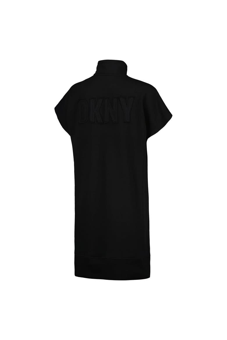 Women's DKNY Sport Black San Francisco Giants Emily Quarter-Zip Sneaker Dress, Alternate, color, Black