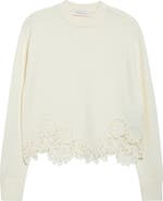 Zimmermann Valiant Lacy Trim Merino Wool Sweater