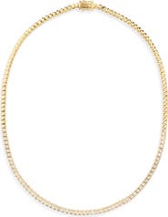 Nordstrom Partial Baguette Cubic Zirconia Frontal Necklace