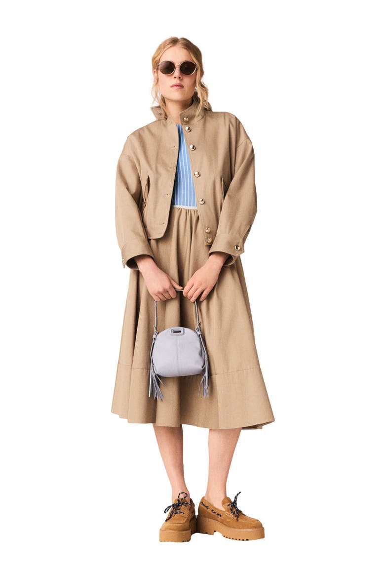 Cotton bomber jacket, Main, color, Mastic beige