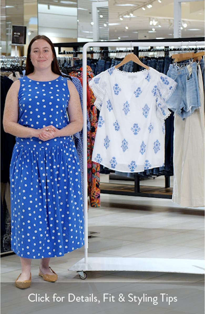 Yila Print Ruffle Sleeve Top, sales video thumbnail