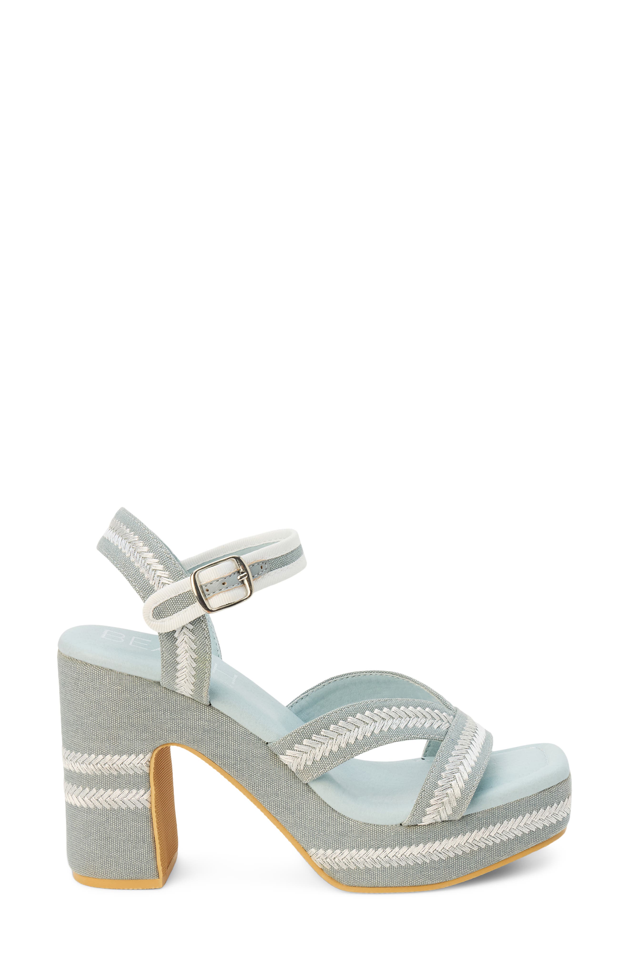 Adelaide Ankle Strap Platform Sandal, Alternate, color, DENIM