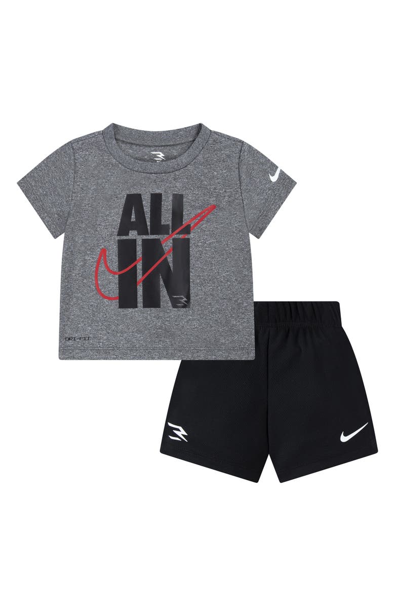 3 Brand All In Graphic T-Shirt & Shorts Set, Main, color, 