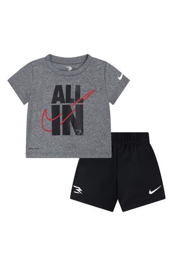 3 Brand All In Graphic T-shirt & Shorts Set