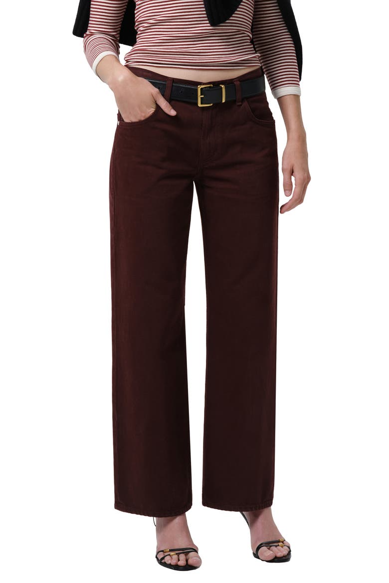 Lindz Straight Leg Jeans, Main, color, BURGUNDY