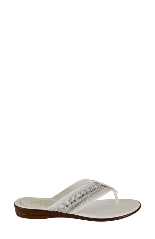 Italian Shoemakers Zali Slide Sandal In White
