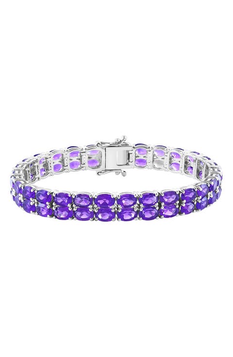 Sterling Silver Stone Bracelet