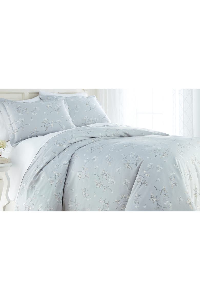 300 Thread Count Cotton Sateen Duvet Cover Set, Main, color, GREY