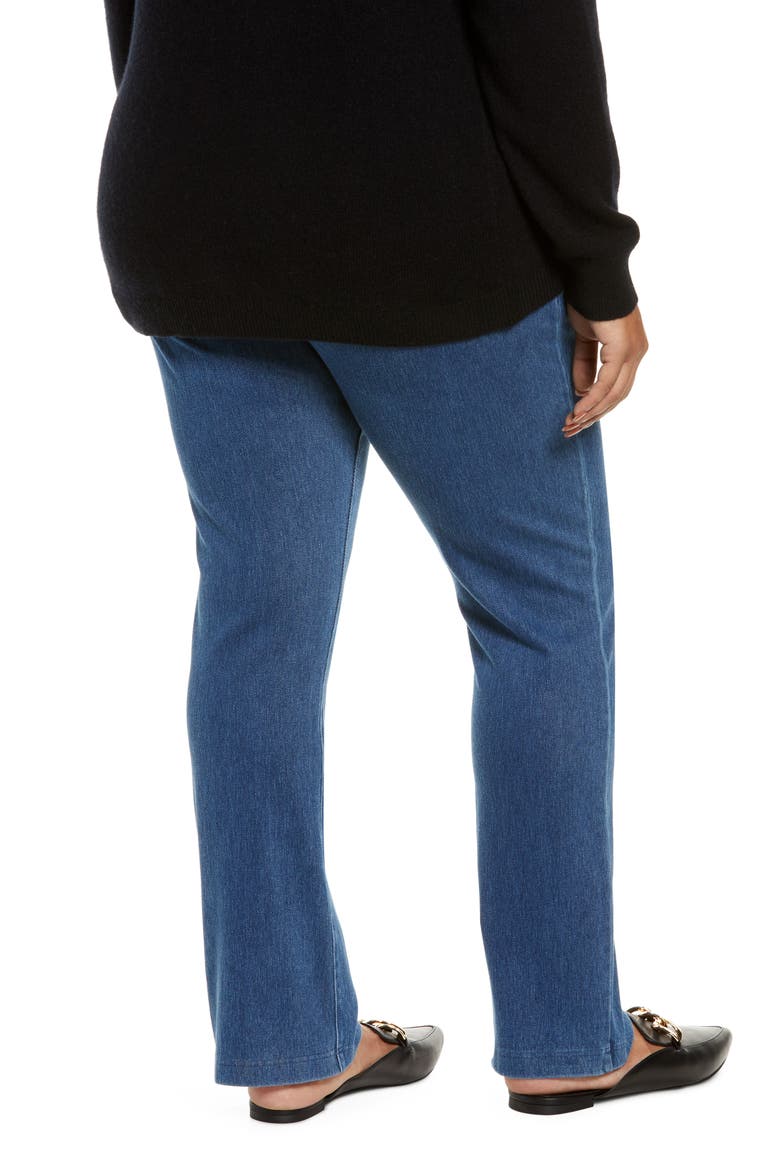 'Lyssentials Straight Leg Jeggings, Alternate, color, MID WASH