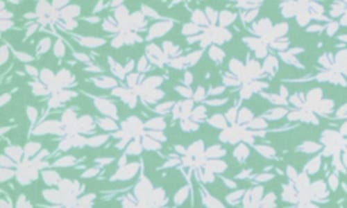 London Times Floral Sleeveless Fit & Flare Midi Dress In Green Ivory