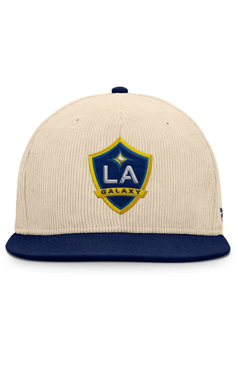 FANATICS Men's Fanatics Cream LA Galaxy Tempo Corduroy Snapback Hat, Alternate, color, Cream