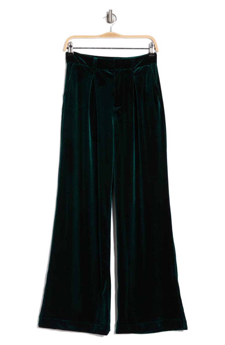 BLANKNYC Pleated Velvet Wide Leg Pants, Alternate, color, 