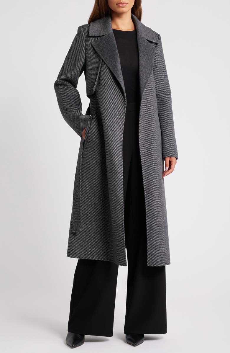 BCBGMAXAZRIA Belted Trench Coat, Alternate, color, 