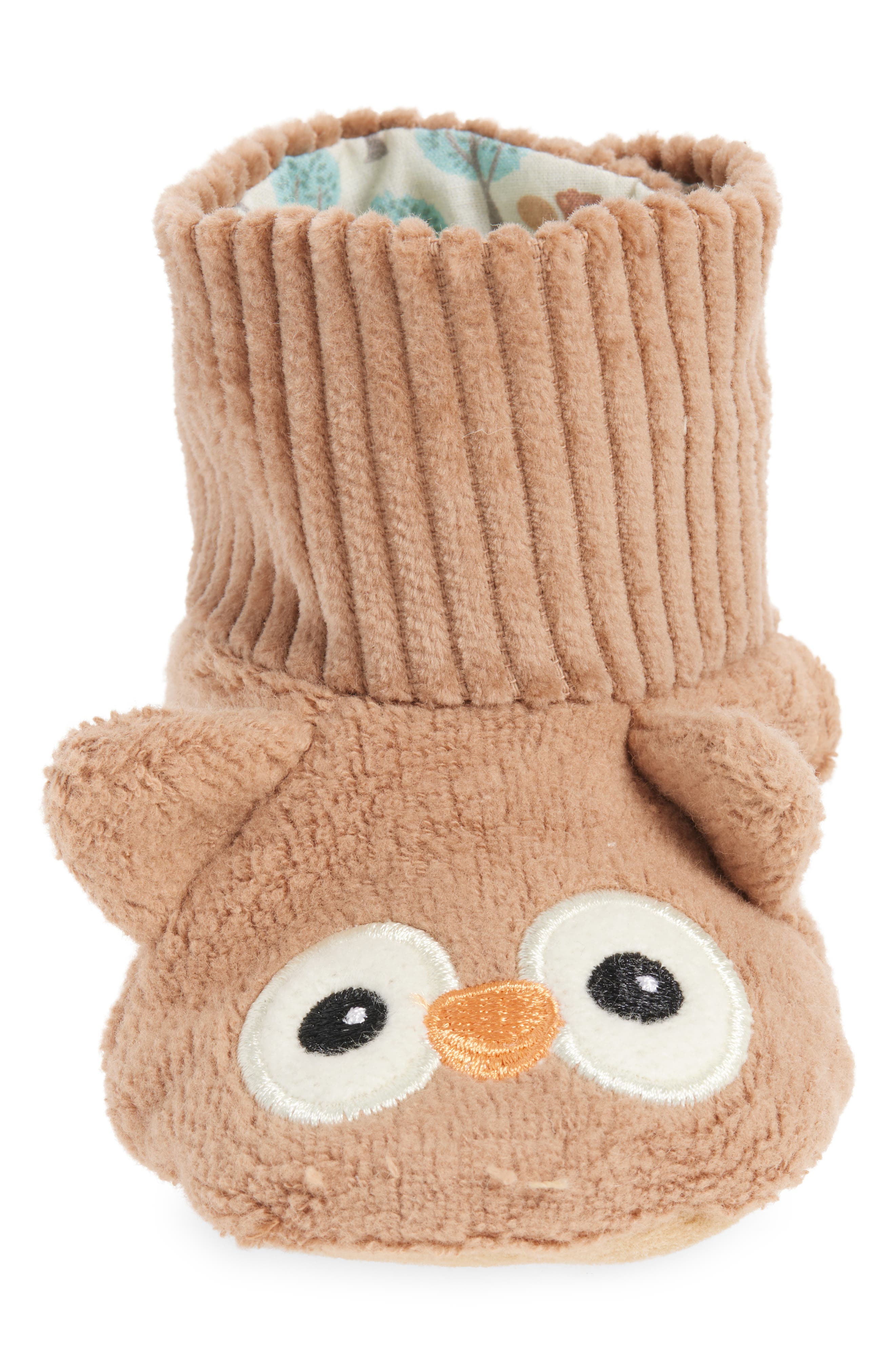 Organic Cotton Booties, Alternate, color, BROWN