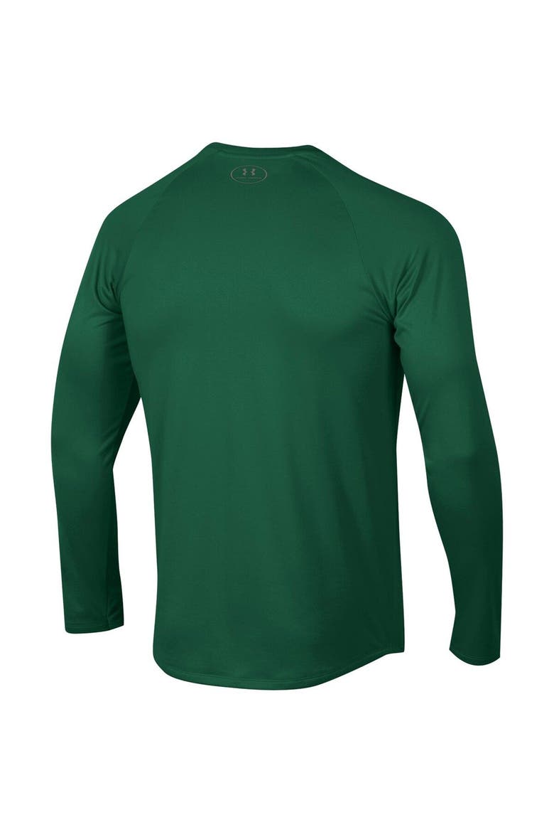 Men's Under Armour Green Colorado State Rams Logo Stripe Performance Raglan Long Sleeve T-Shirt, Alternate, color, Green