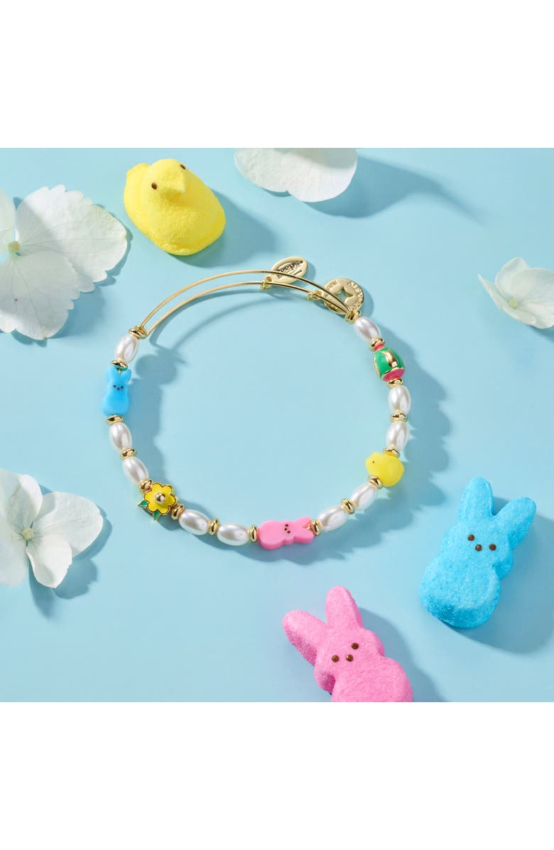 Alex and Ani PEEPS chick and bunny beaded bangle, Alternate, color, Gold
