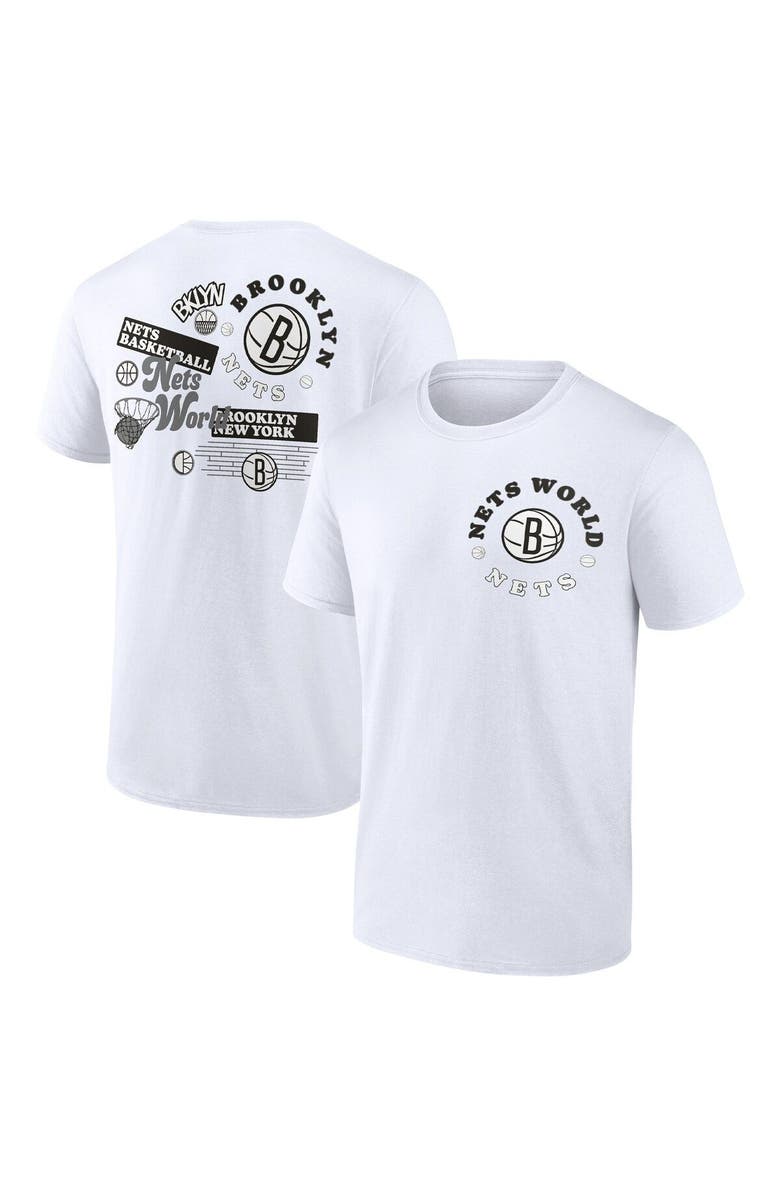 FANATICS Men's Fanatics Branded White Brooklyn Nets Street Collective T-Shirt, Main, color, White