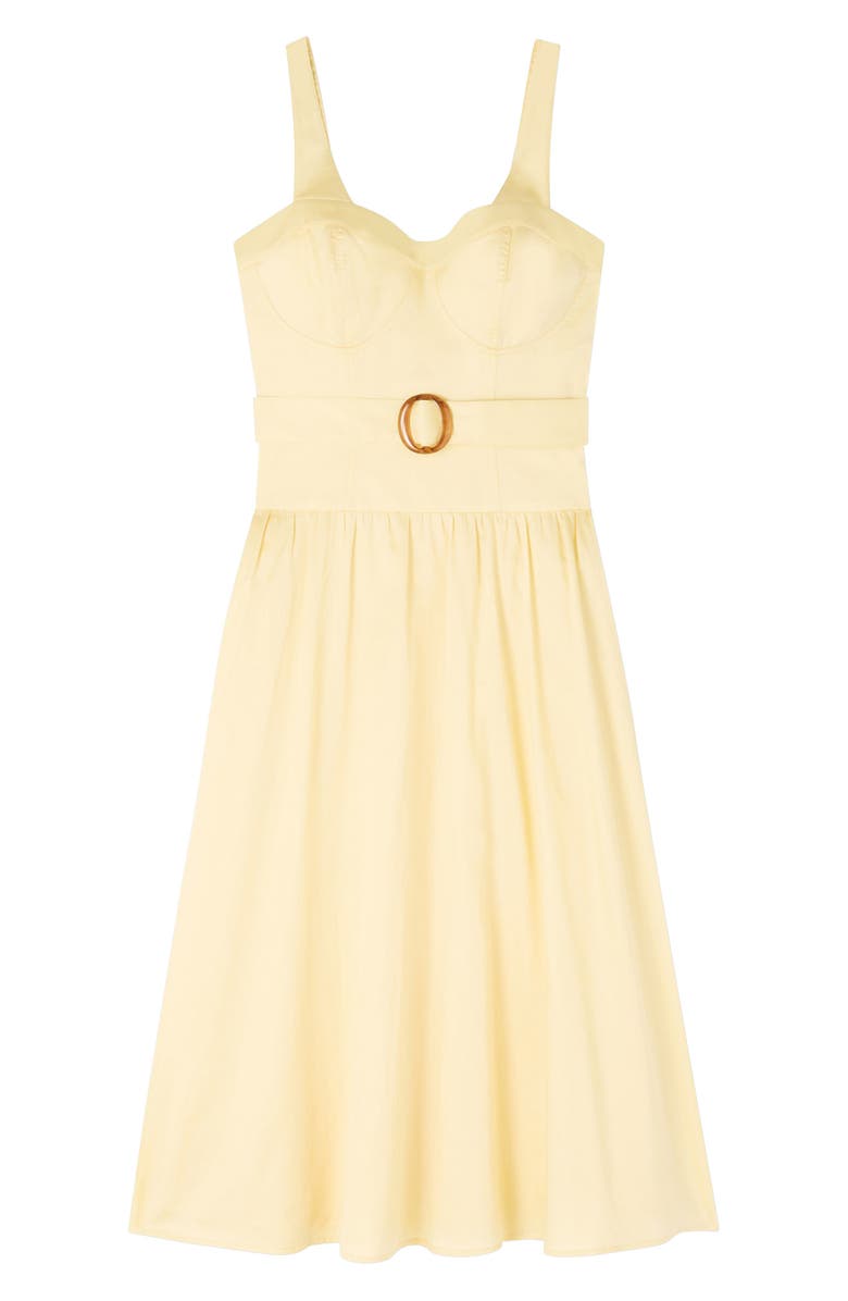 LK Bennett Alessia Bustier Fit & Flare Dress, Alternate, color, Yellow