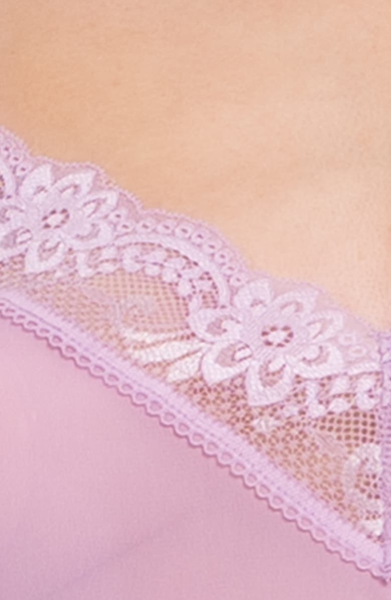 In Bloom by Jonquil Zara Lace Trim Chiffon Short Pajamas, Alternate, color, Orchid