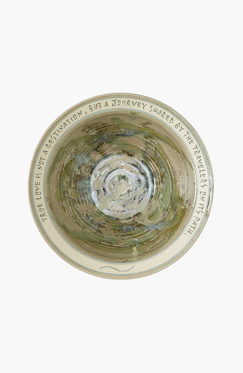Uncommon Goods Journey Of True Love Serving Bowl In Light Grey