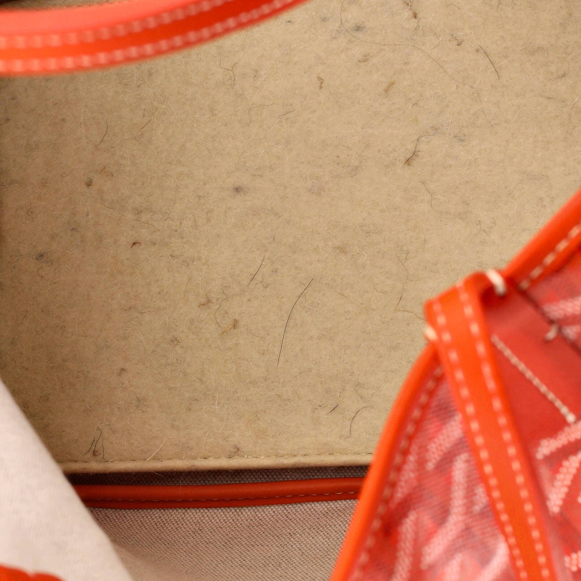 Pre-Owned Goyard Chien Gris Pet Carrier Tote Coated Canvas, Alternate, color, Orange