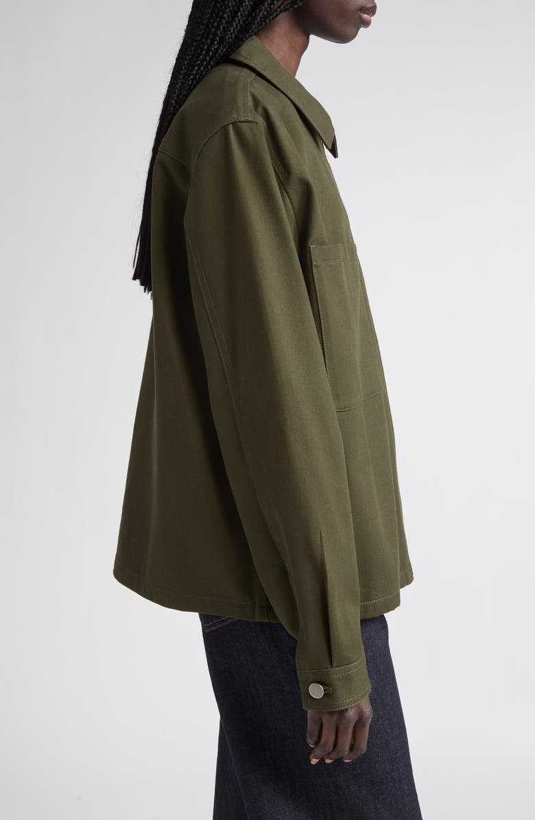 K.NGSLEY Devin Cotton Twill Jacket, Alternate, color, Dark Olive