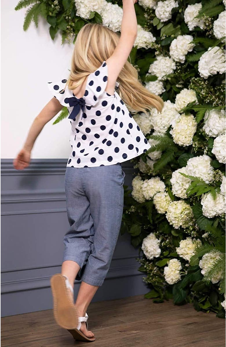 Hope & Henry Baby Girls' Wide Leg Cropped Pant, Infant, Alternate, color, 