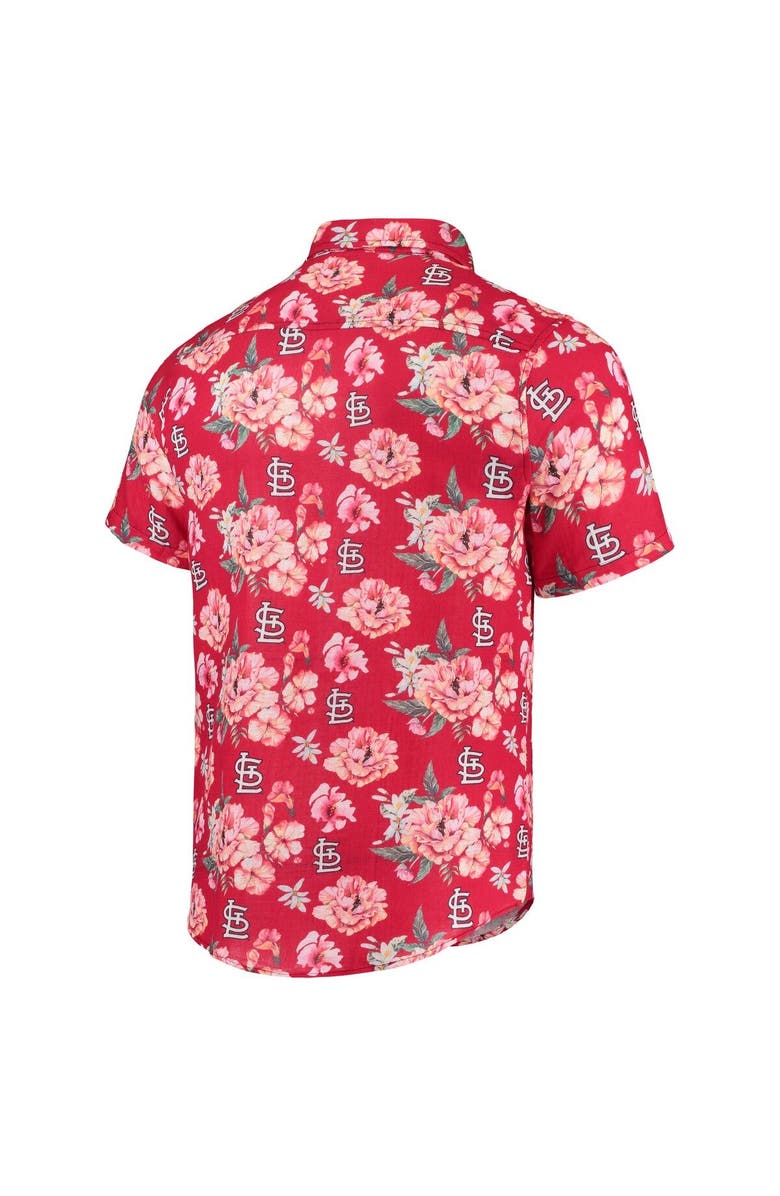 FOCO Men's FOCO Red St. Louis Cardinals Floral Linen Button-Up Shirt, Alternate, color, Red