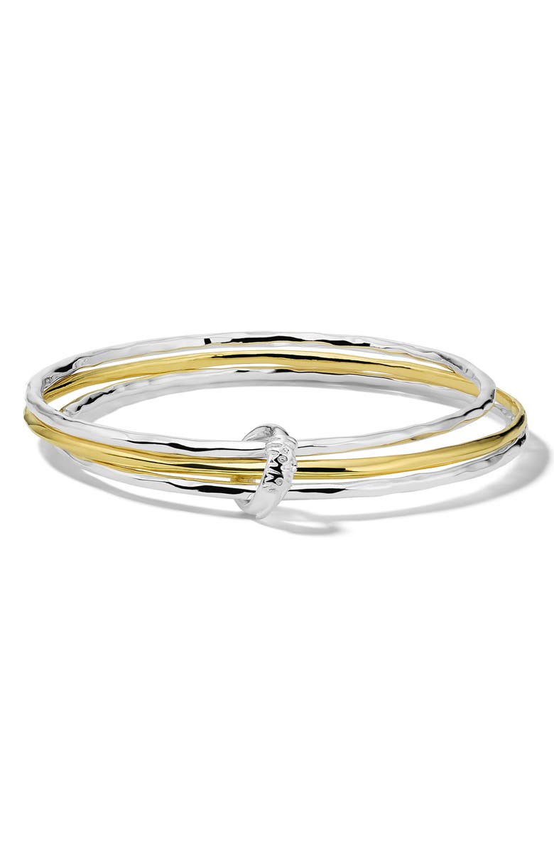 Ippolita Chimera Classico Mixed Metal Triple Gold Bangle, Main, color, 