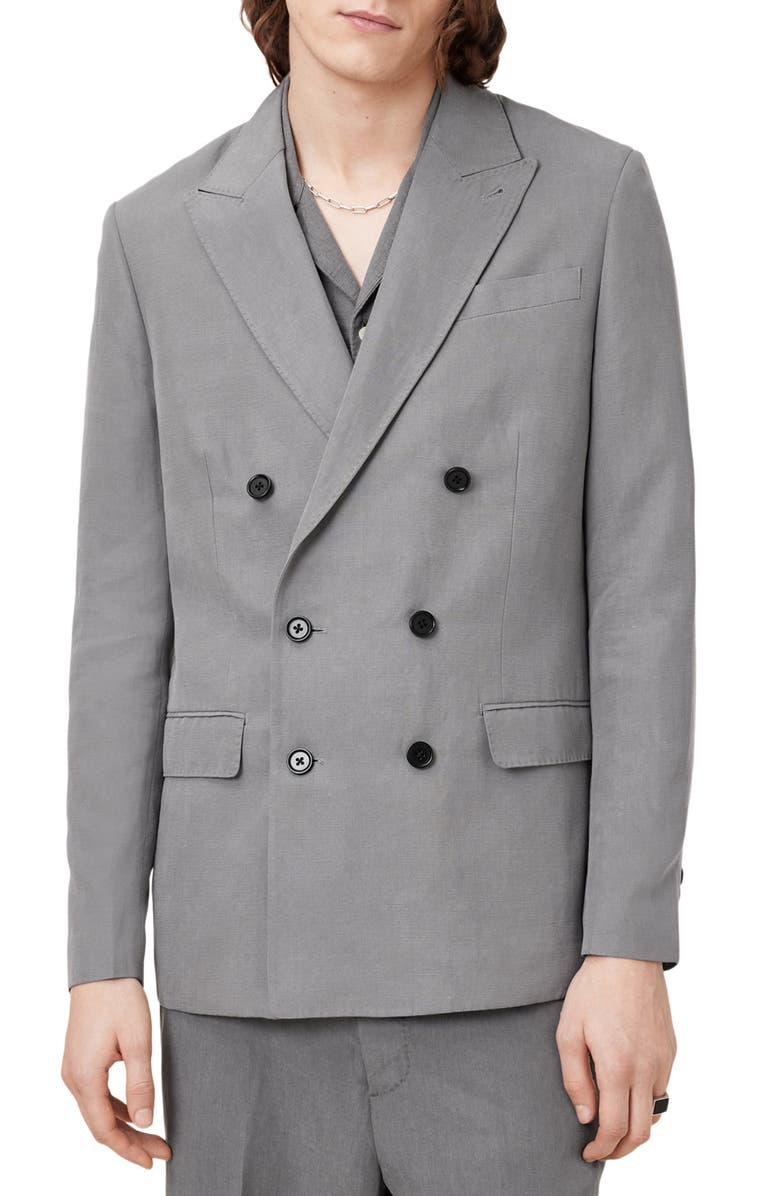 AllSaints Orpheus Blazer, Main, color, Machine Grey
