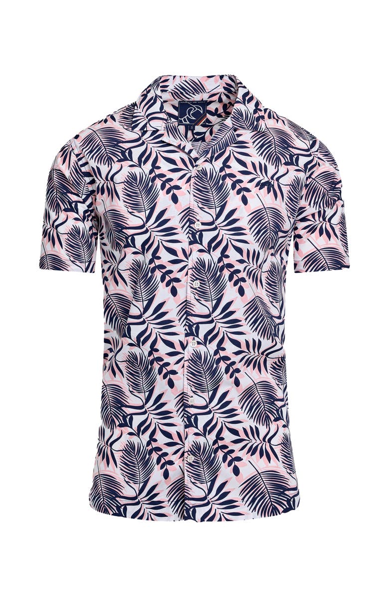 Raging Bull Short Sleeve Large Fern Shirt, Alternate, color, Navy