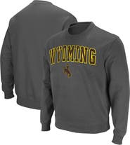 COLOSSEUM Men's Colosseum Charcoal Wyoming Cowboys Arch & Logo Tackle Twill Pullover Sweatshirt