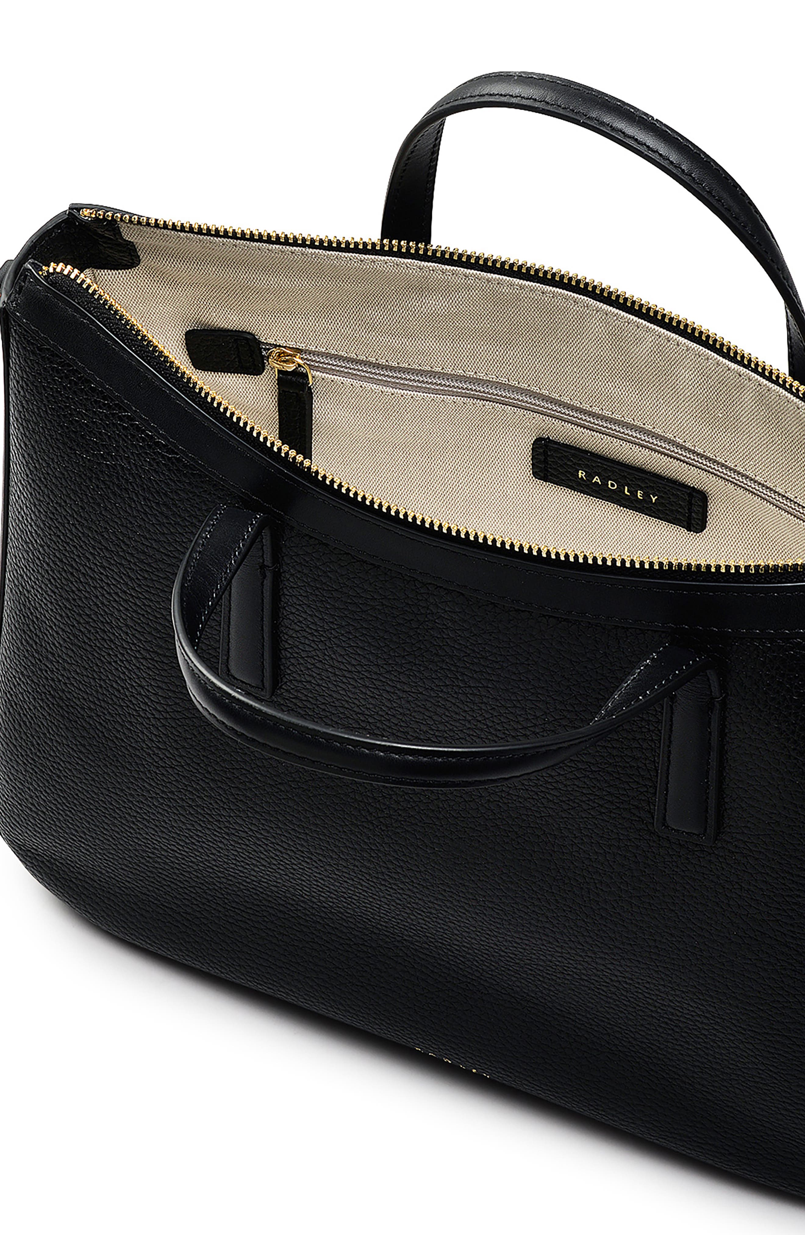 Radley Longford Lane Medium Satchel Bag, Alternate, color, Black