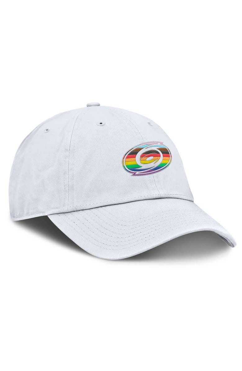 FANATICS Men's Fanatics White Carolina Hurricanes PRIDE Adjustable Hat, Alternate, color, White