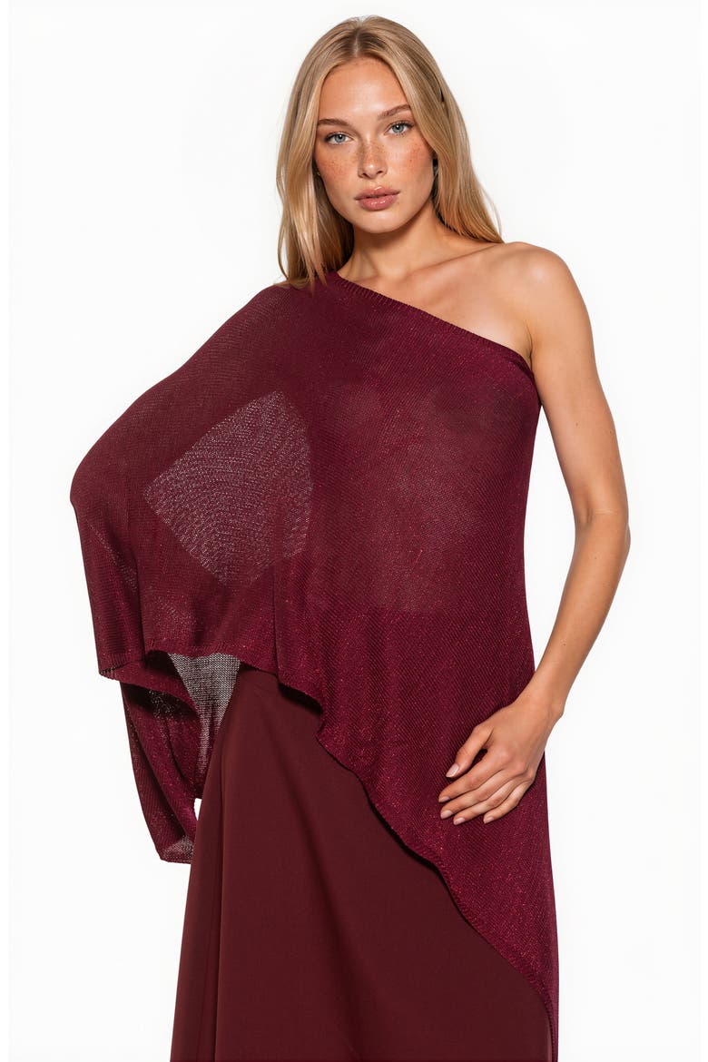 Ardis Boatneck Knit Draped Top, Alternate, color, BURGUNDY