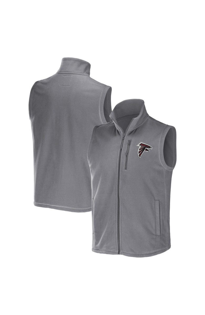 NFL X DARIUS RUCKER Men's NFL x Darius Rucker Collection by Fanatics Gray Atlanta Falcons Polar Fleece Full-Zip Vest, Main, color, Gray