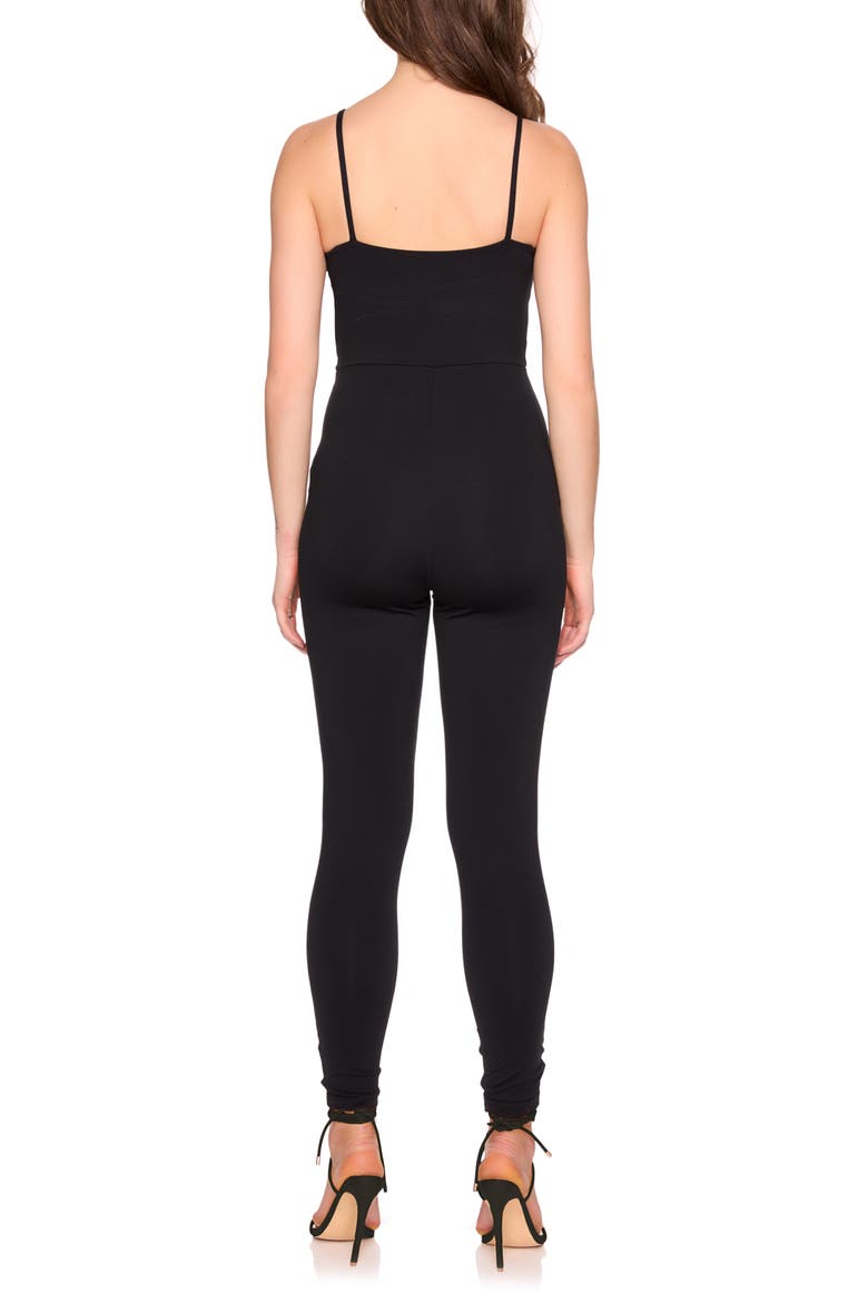 Very V String Jumspuit, Alternate, color, BLACK