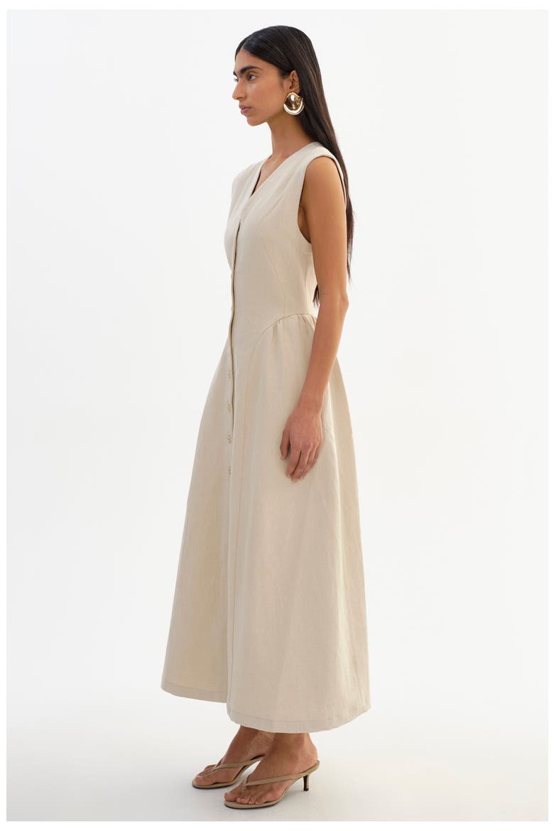 Tamika | Linen Twill Dress, Alternate, color, Natural