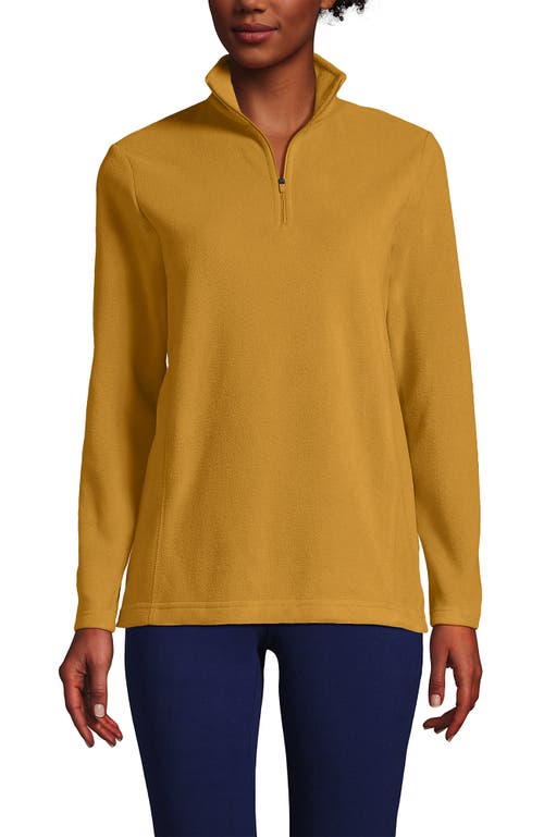 Lands' End Anyweather Fleece Quarter Zip Pullover In Yellow