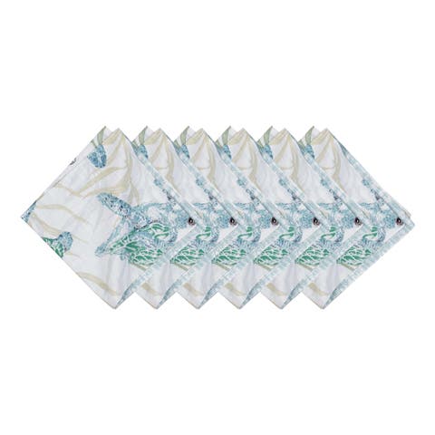 Cape Canaveral Sea Turtle Set of 6 Cloth Napkins